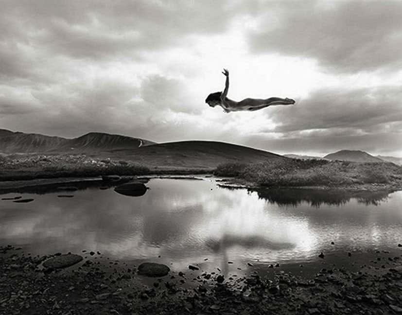 Jerry Uelsmann, Untitled, 1987 (Flying Figure Colorado), 1987 