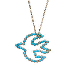 Turquoise hot sale bird necklace