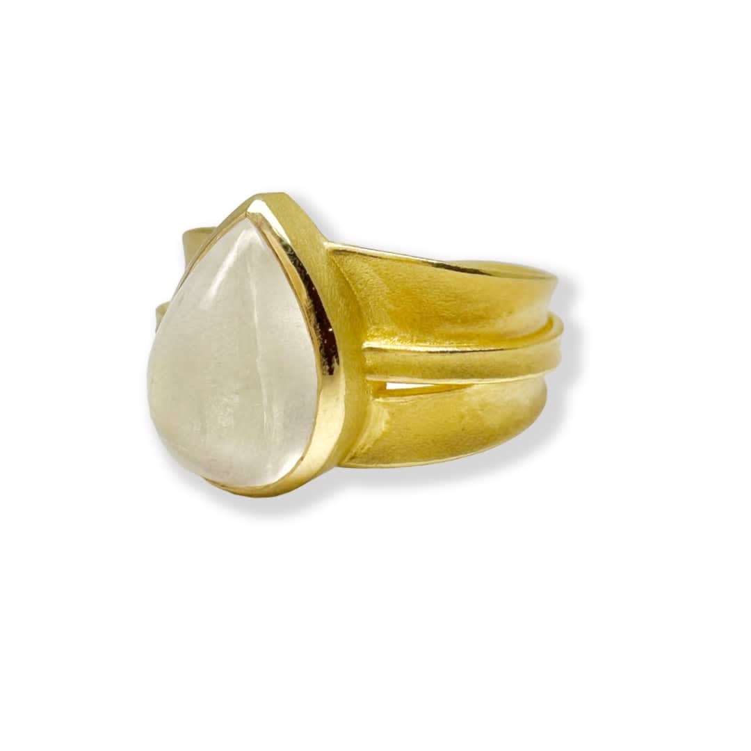 Pear shaped moonstone ring clearance