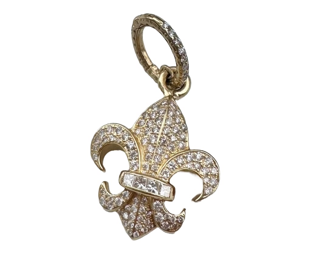 Gold fleur discount de lis pendant