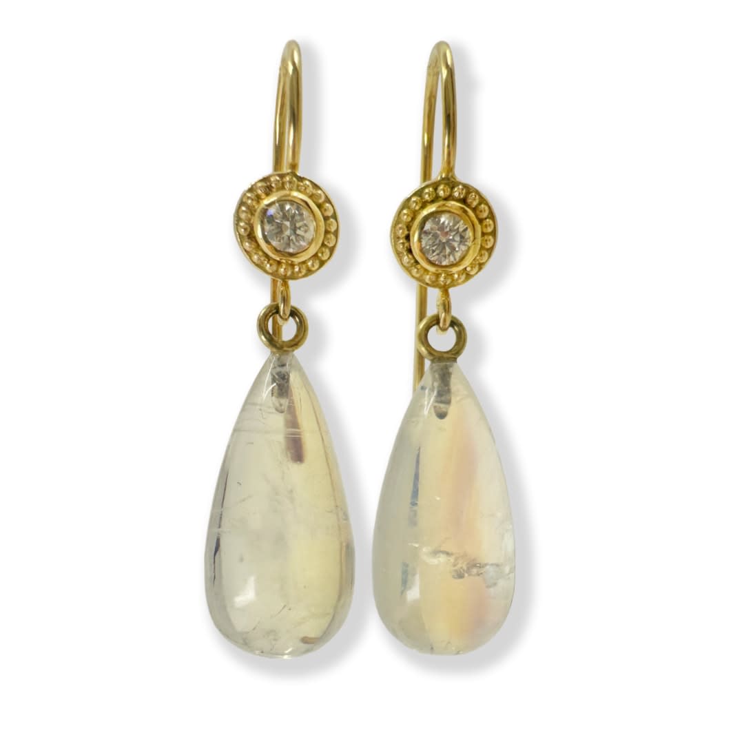 Barbara Heinrich Moonstone Drop Earrings Slate Gray Gallery