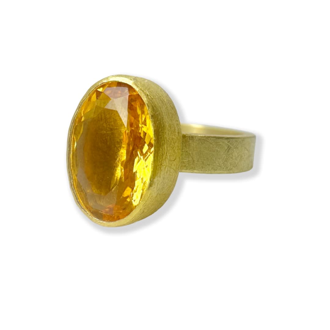 Yellow beryl ring on sale