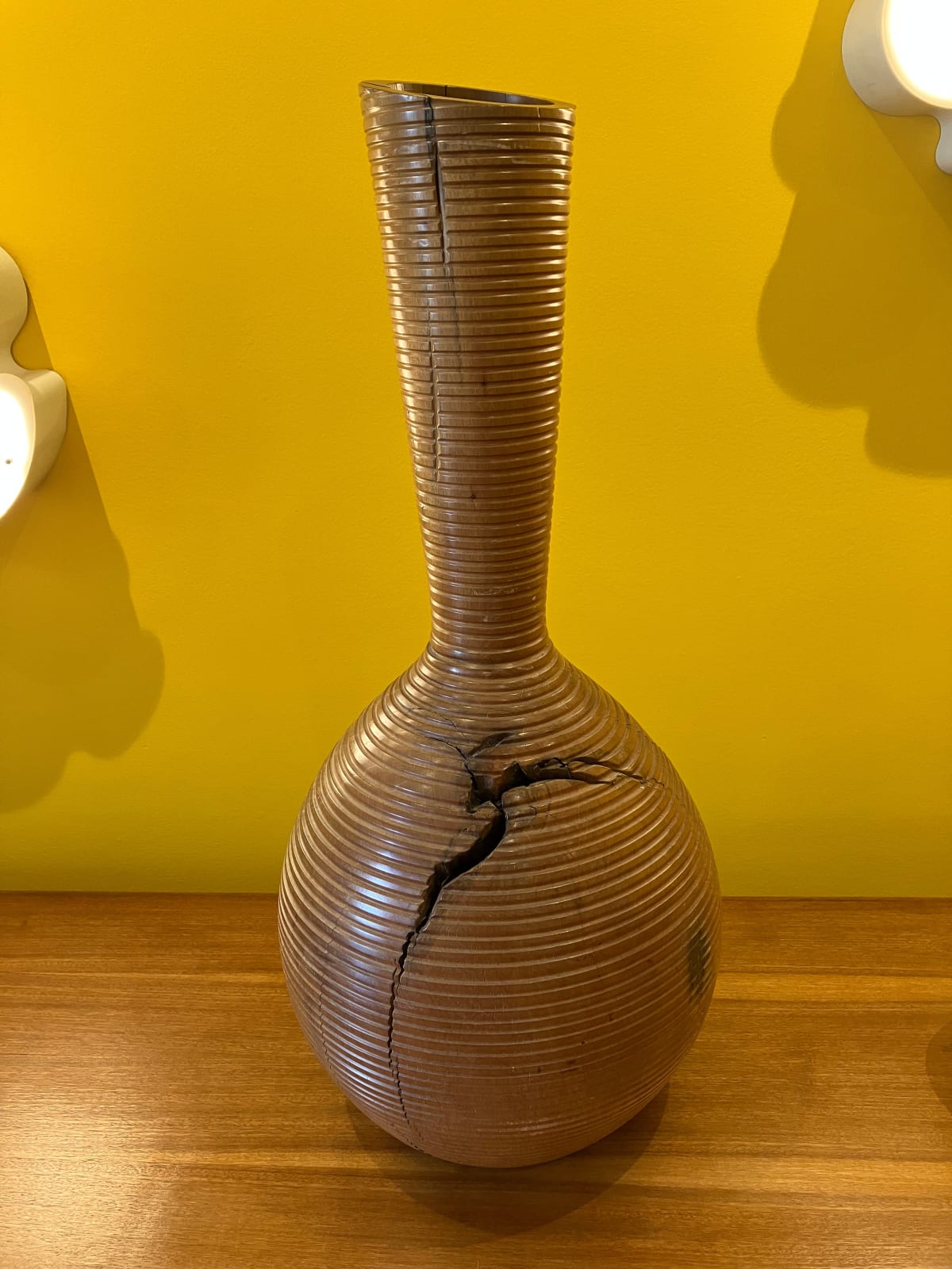 Turned Wood Vase, Contemporary