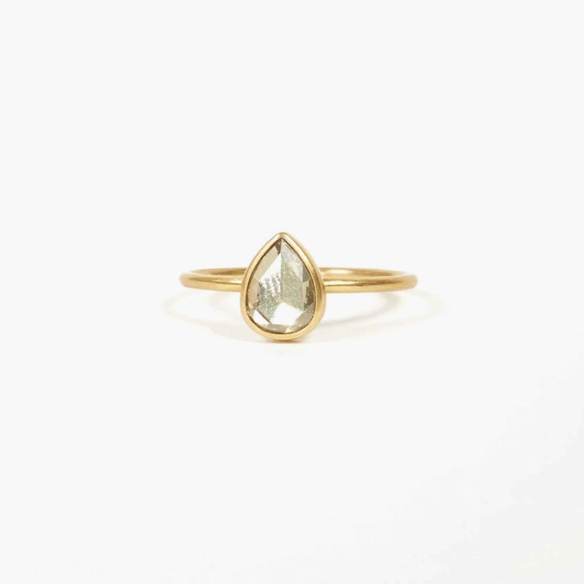 Ring in Pink Gold & Black enamel set with Diamonds - Tayloe Piggott Jewelry