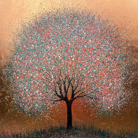 A Splash of Orange and Jade on Copper, 2024