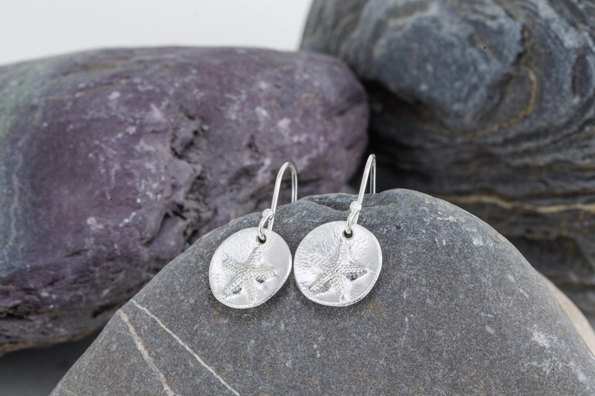 Sterling silver discount sand dollar earrings