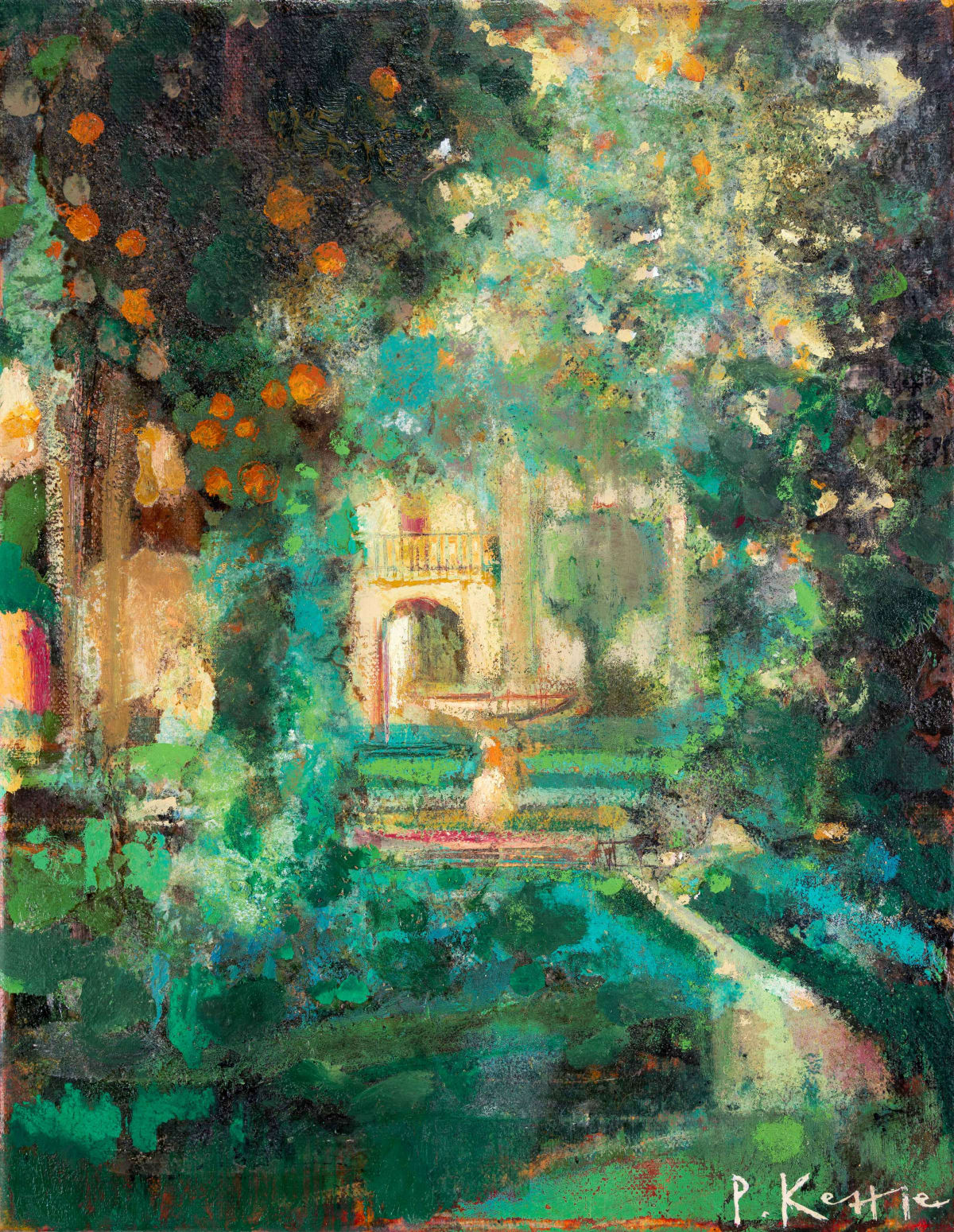 ORANGE TREE, ALHAMBRA GARDEN FOUNTAIN