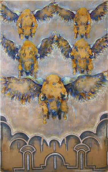 Armond Lara Flying Blue Buffalo I Form Concept Gallery
