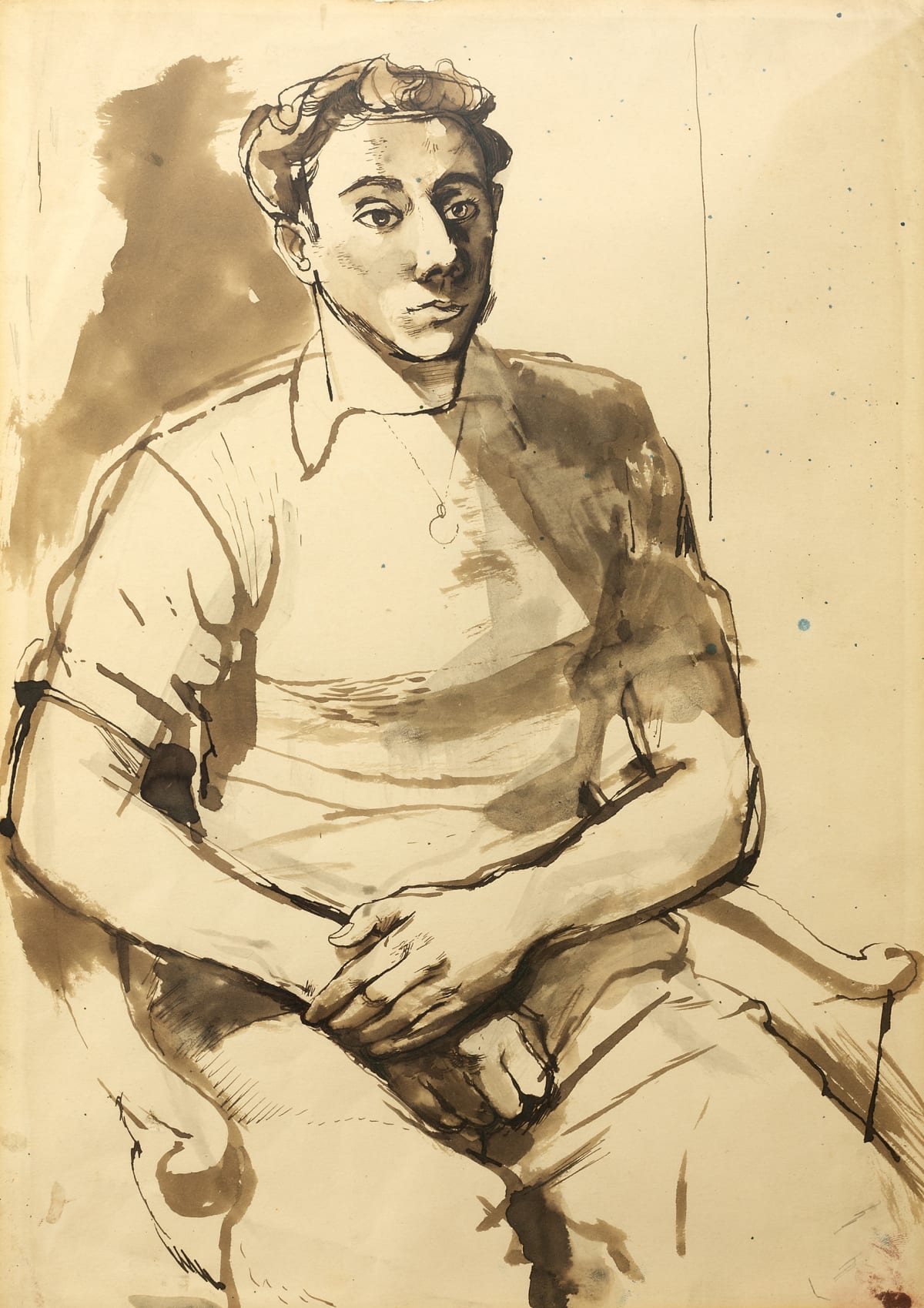 john minton seated man zuleika gallery