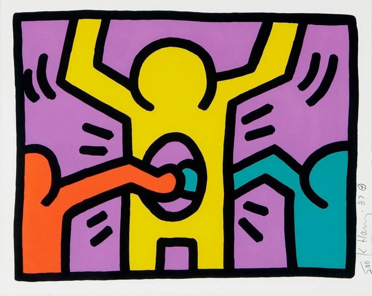 Keith Haring Pop Shop I Portfolio (Littman p.82-83) For Sale