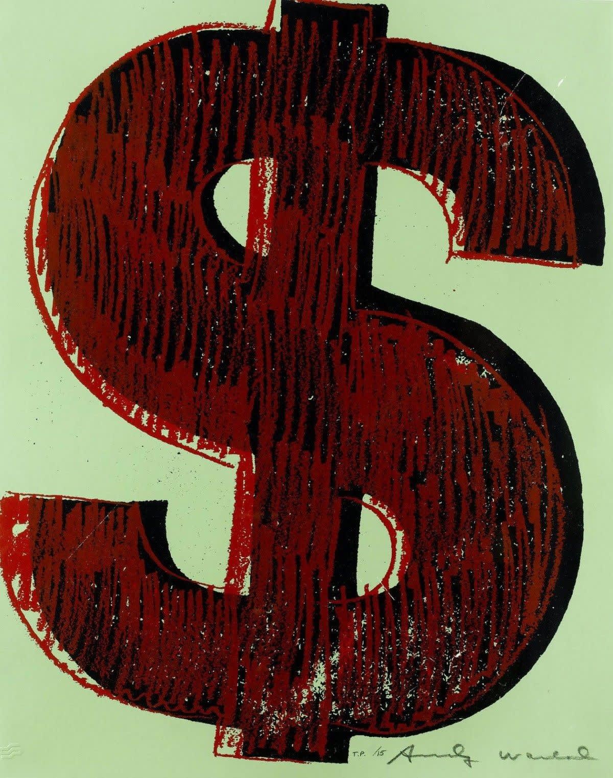 贈り物 Sign Dollar Warhol Andy $ Sale For II.280) S & (F (1) 絵画