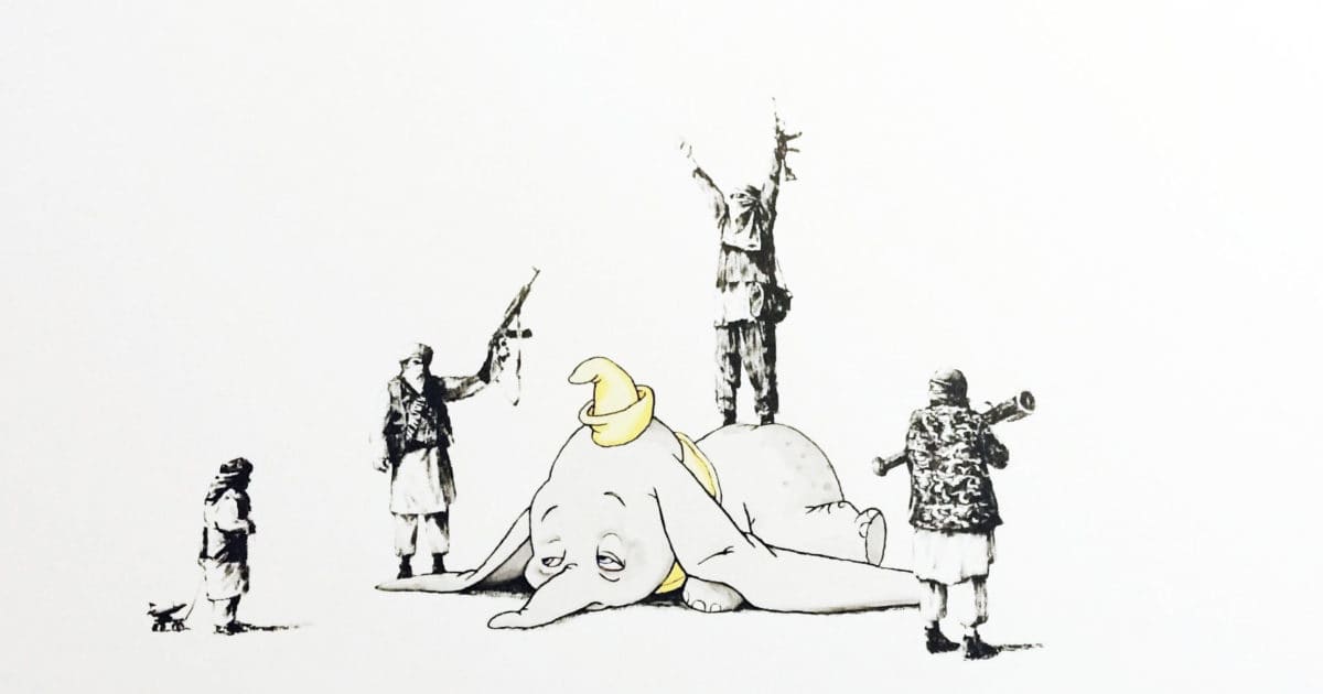 Banksy Dumbo Print and meaning