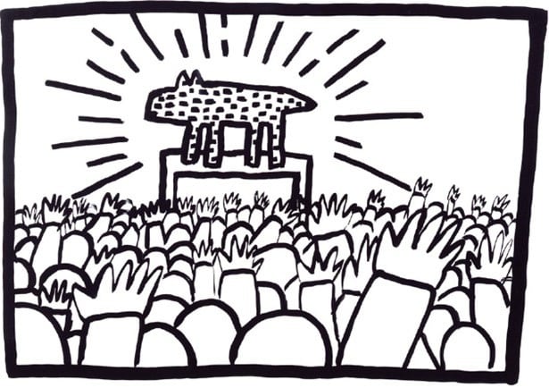 キース・ヘリング《Untitled (Dog on Podium)》販売中 | Andipa Editions