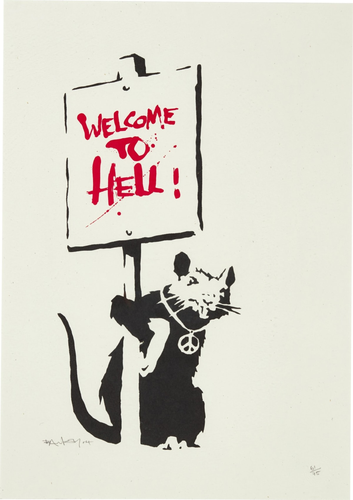 Banksy Welcome to Hell print meaning