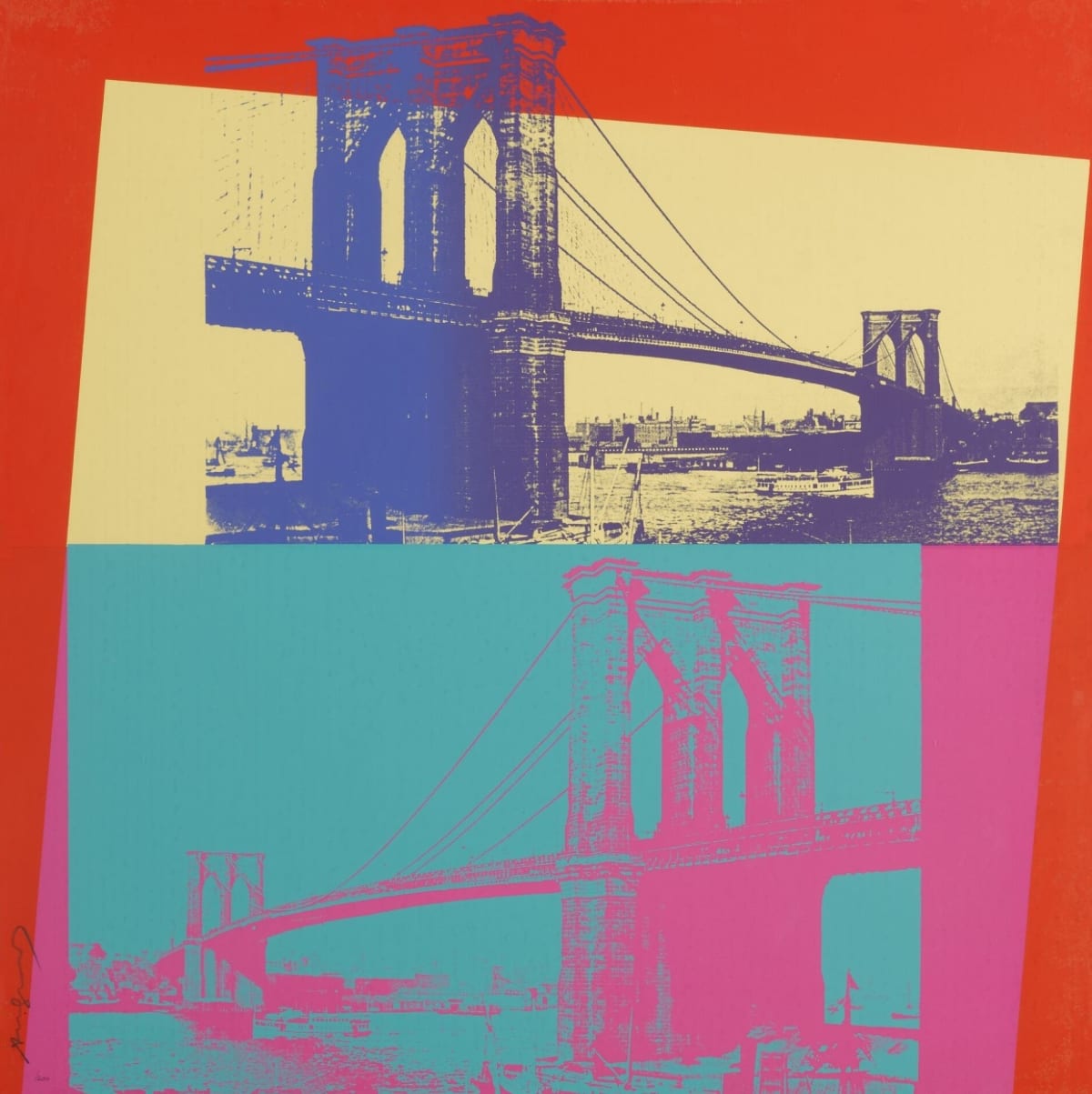 Andy Warhol Brooklyn Bridge print for sale