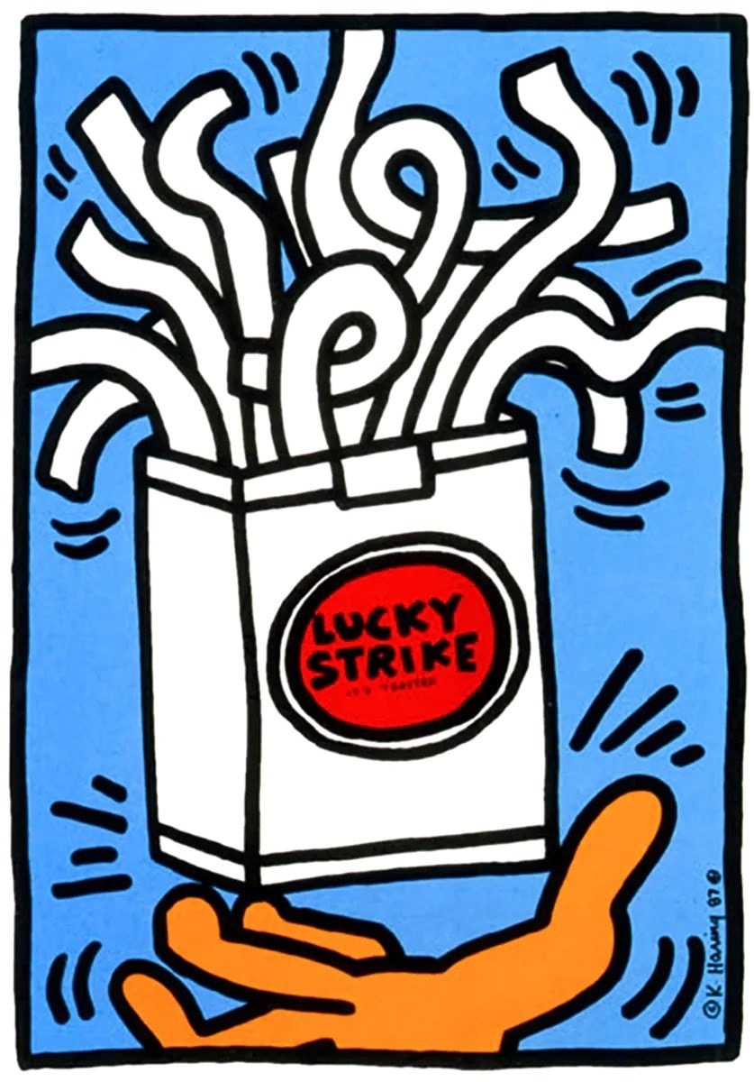 絵画 Keith Haring Lucky Strike 51/150 Keith Haring Lucky Strike Portfolio For Sale | Andipa Editions