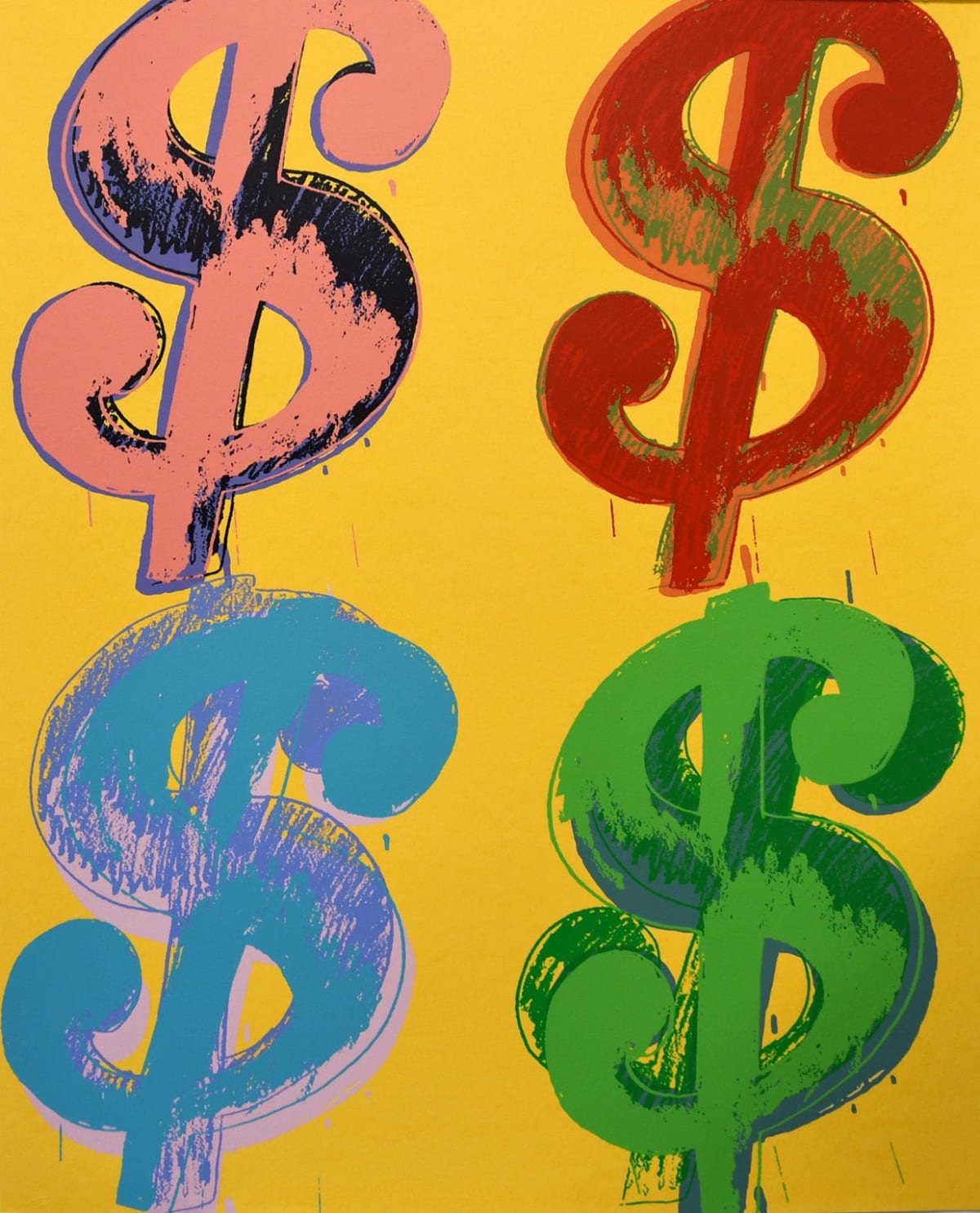 Andy Warhol Dollar Sign 4 F S II.281 282 For Sale Andipa Editions