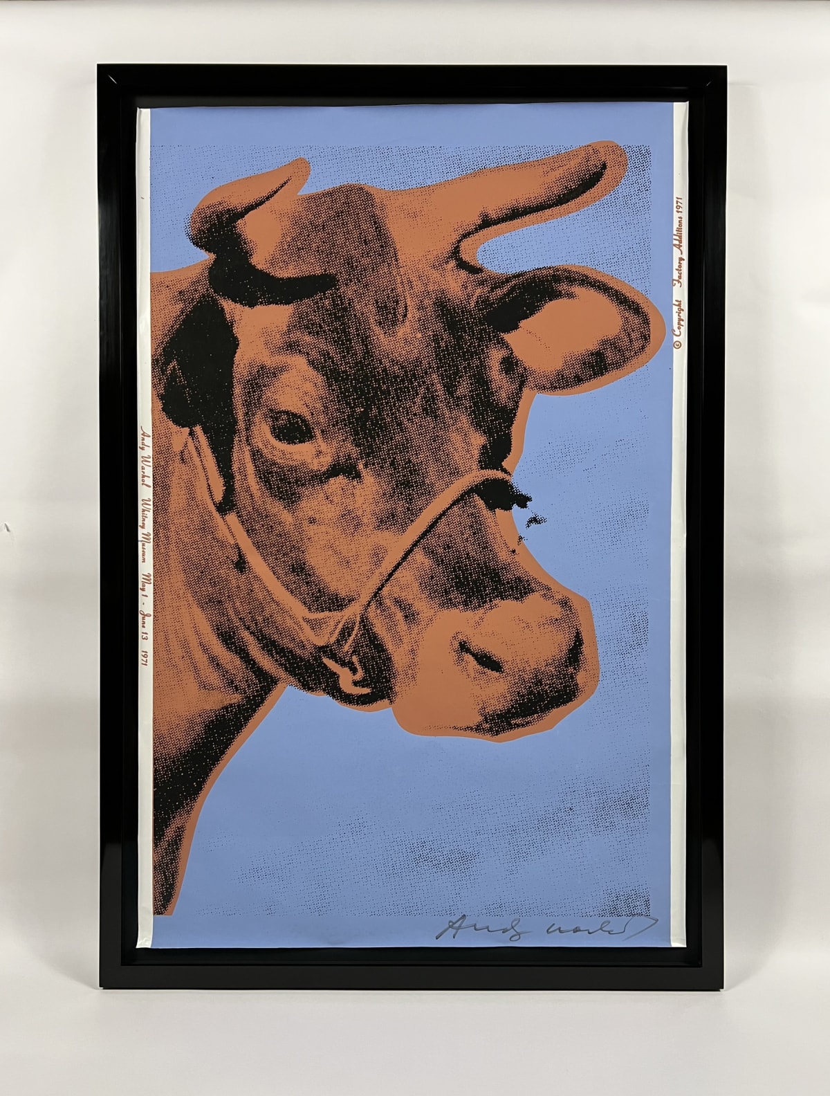 ☆特大サイズ☆Andy Warhol Cow,1971(ブルー&イエロー)-