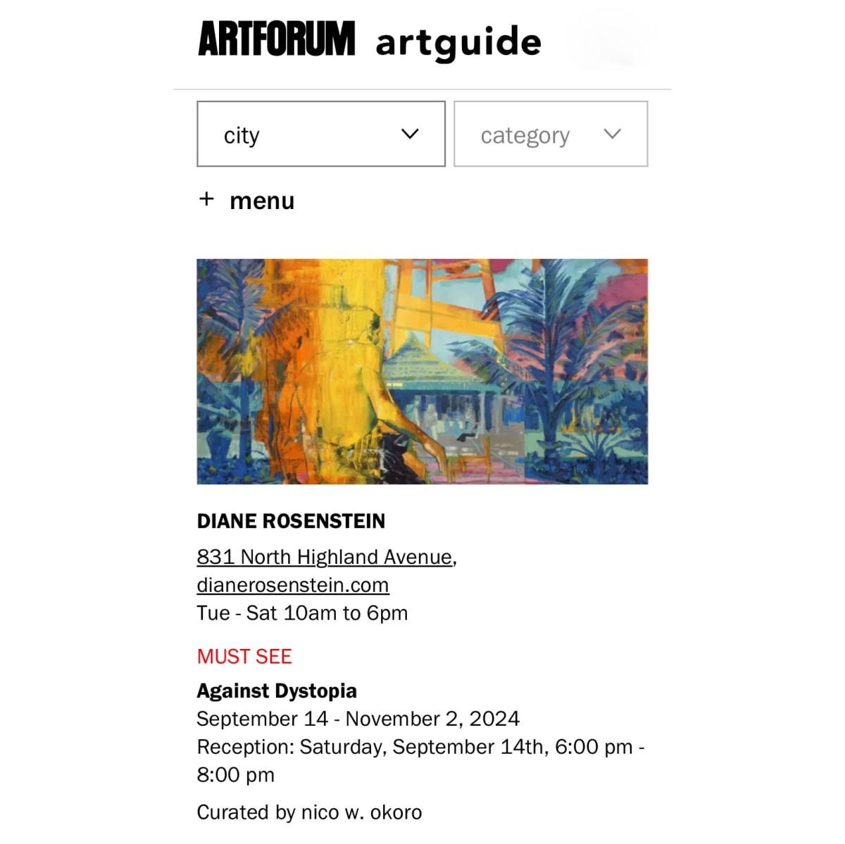 Artforum "Must See" – Against Dystopia