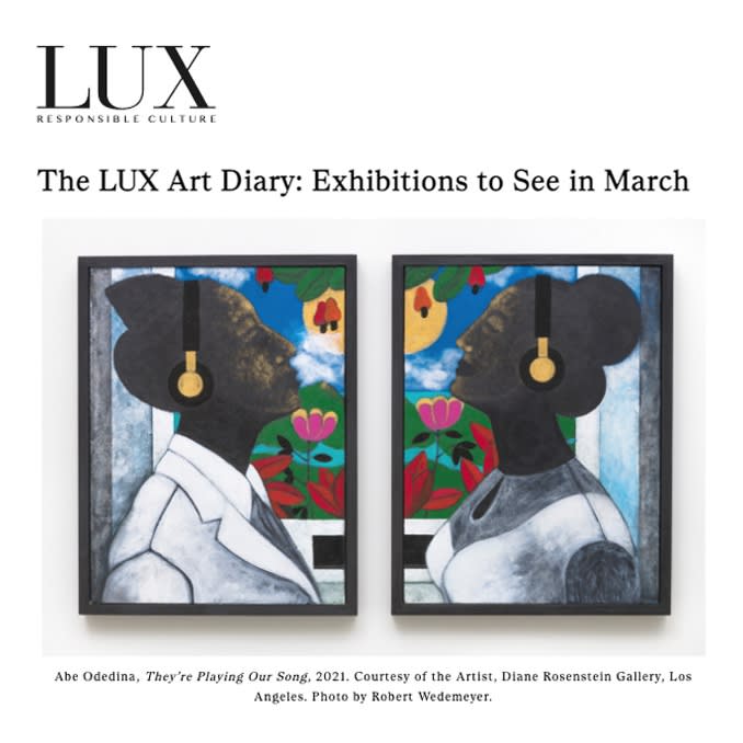 Abe Odedina in LUX Magazine - Must-see exhibition in March