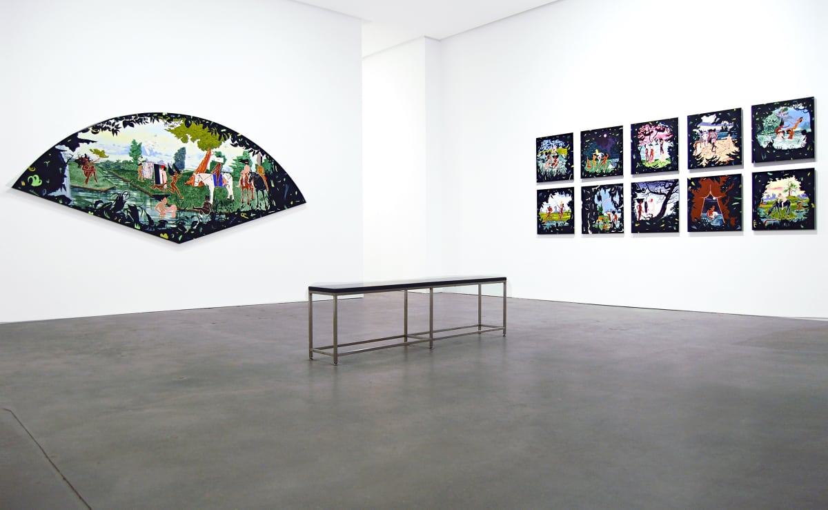 Installation view of William Villalongo's "Bathing Nymph" exhibition at Susan Inglett Gallery