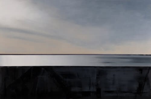 Katherine Taylor, Gulf View Exit Interchange, 2013, oil on canvas, 72 x 108 inches