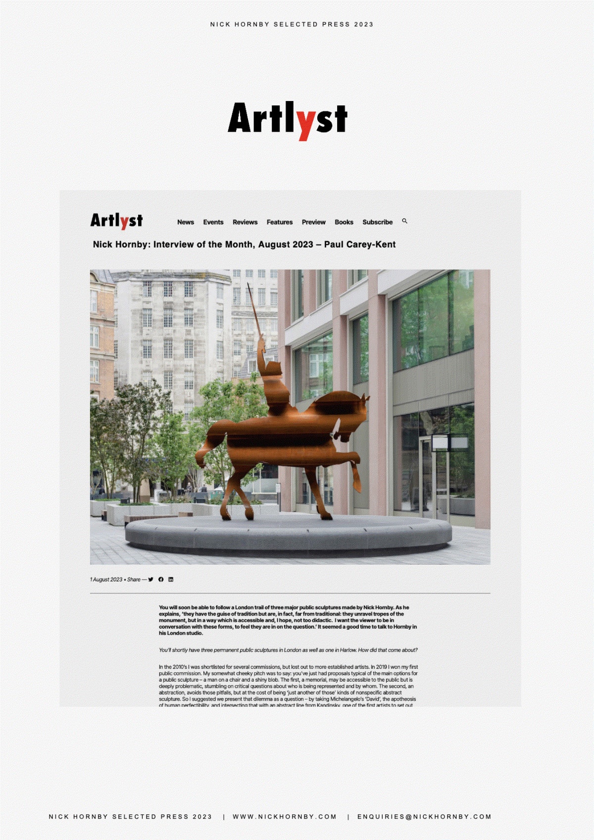 Artlyst: Interview of the Month – Paul Carey-Kent