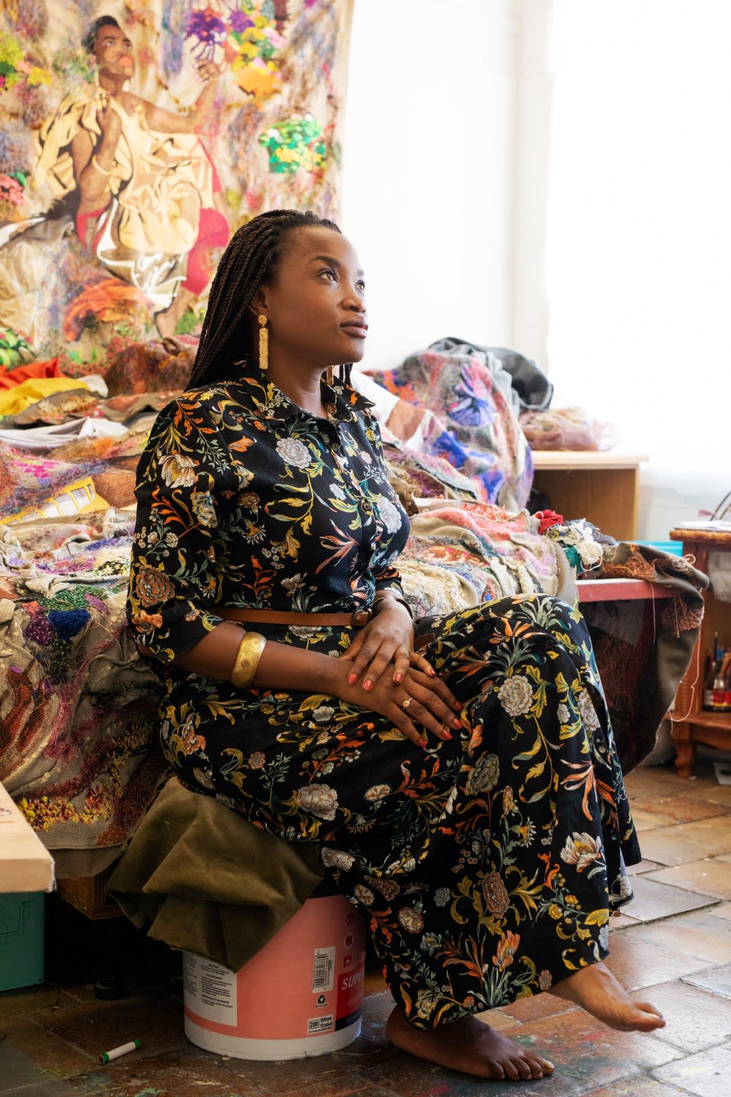 Kimathi Mafafo photographed in her studio by by Michelle McCann, 2021.