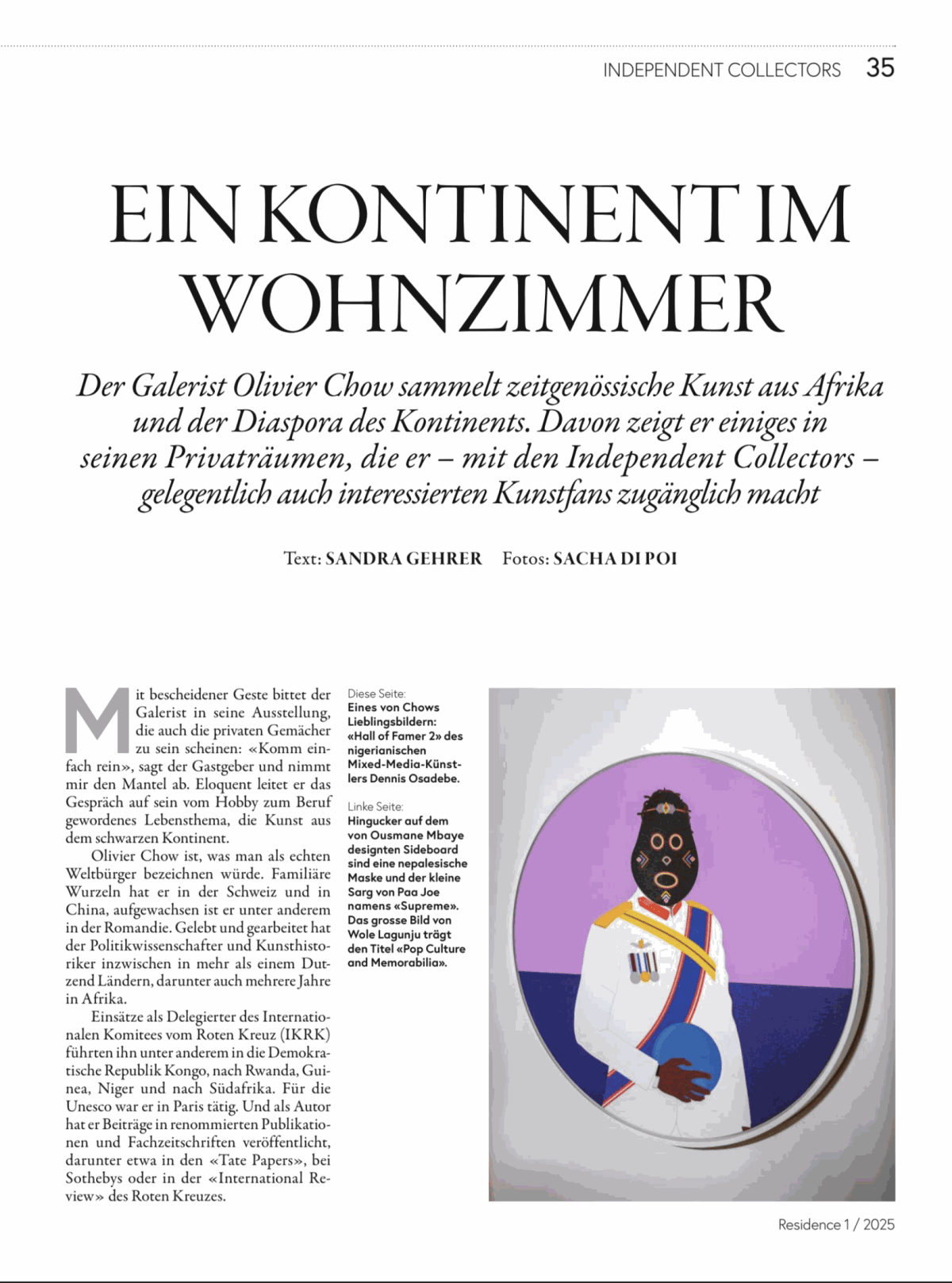 African Art and Design in Focus | NZZ Residence, The Olivier Chow collection.