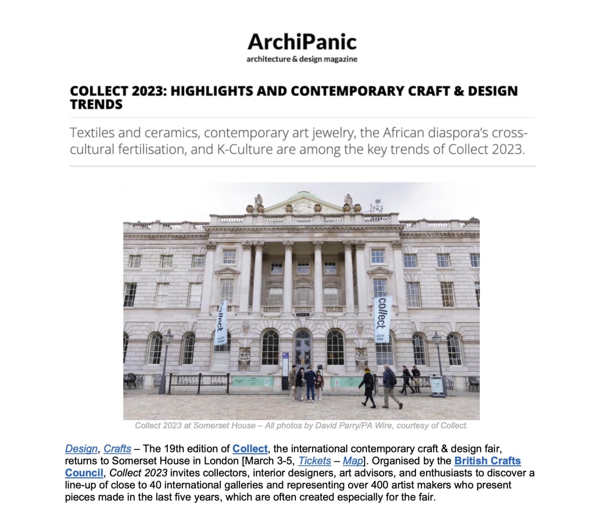 COLLECT 2023 : Highlights and contemporary craft & design trends
