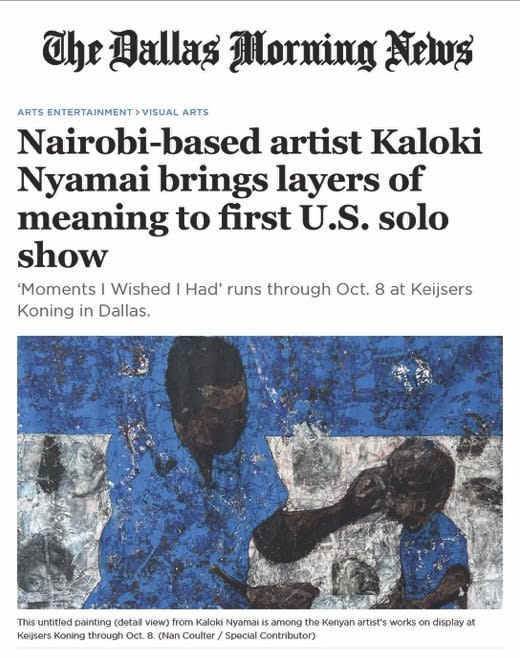detail of the Dallas Morning News article for Kaloki Nyamai