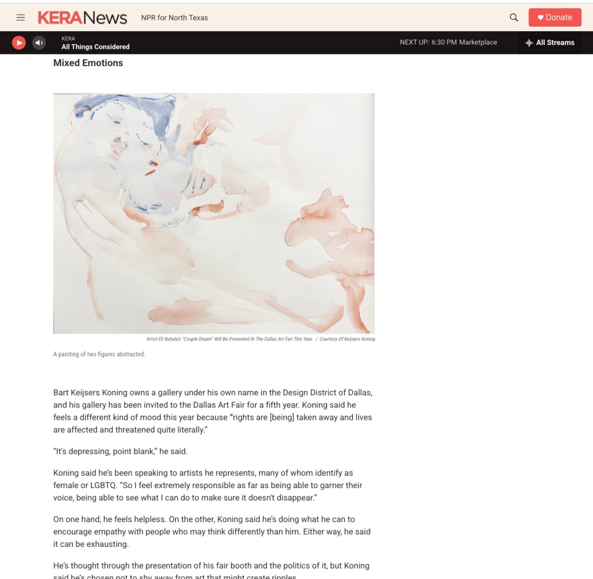 Kera and Dallas Morning News previews the Dallas Art Fair of 2025 and speaks with Keijsers Koning