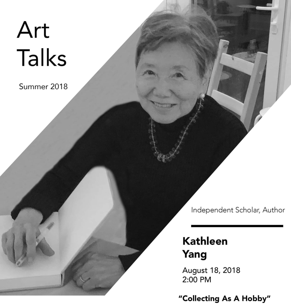 Poster of Kathleen Yang's art talk
