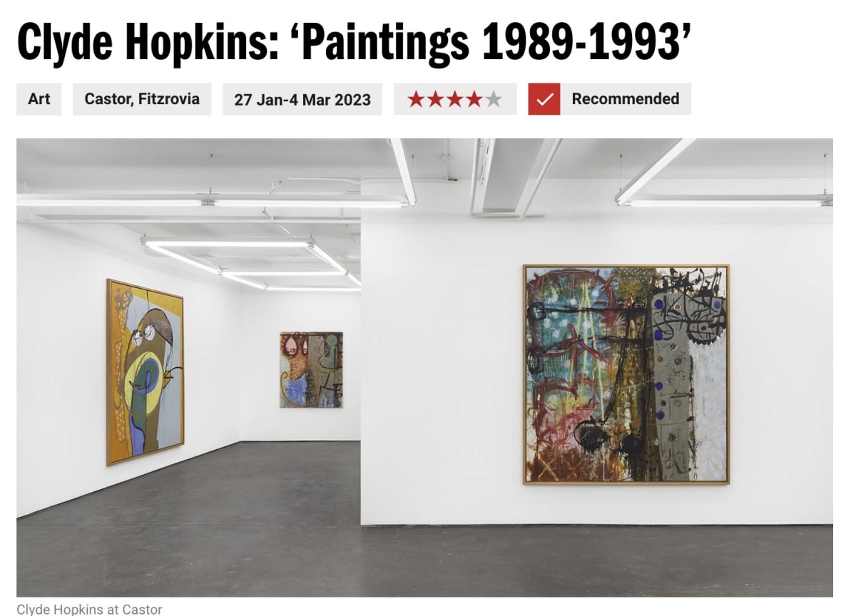Clyde Hopkins: Paintings 1989 - 1993. Review