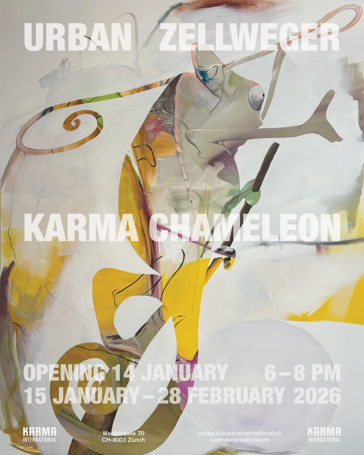 Urban Zellweger Karma Chameleon  Opening 14 January, 6-8 PM