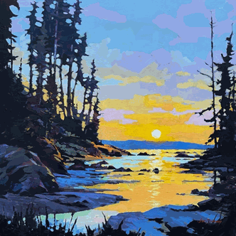 Radiant Acrylic Landscapes