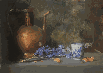 Exploring Metals, Glass and Pattern in Painting