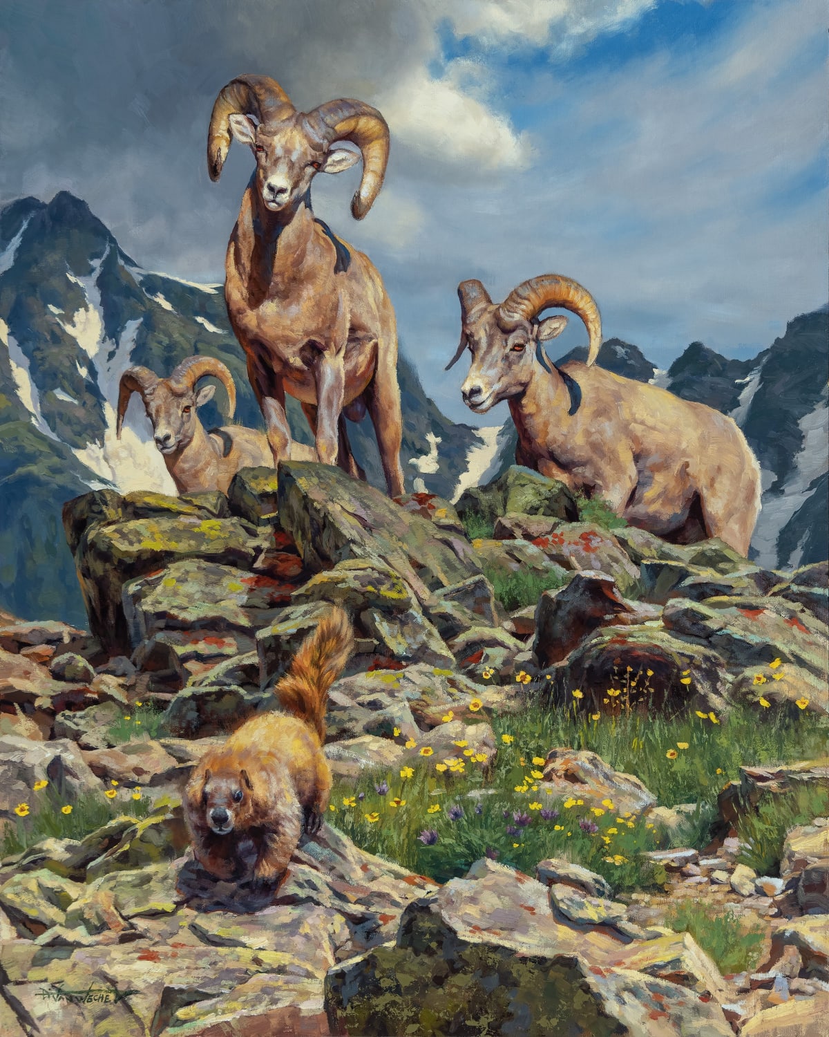 Dramatic Wildlife Painting