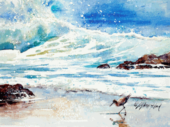 Watercolor Unleashed! Ocean Waves