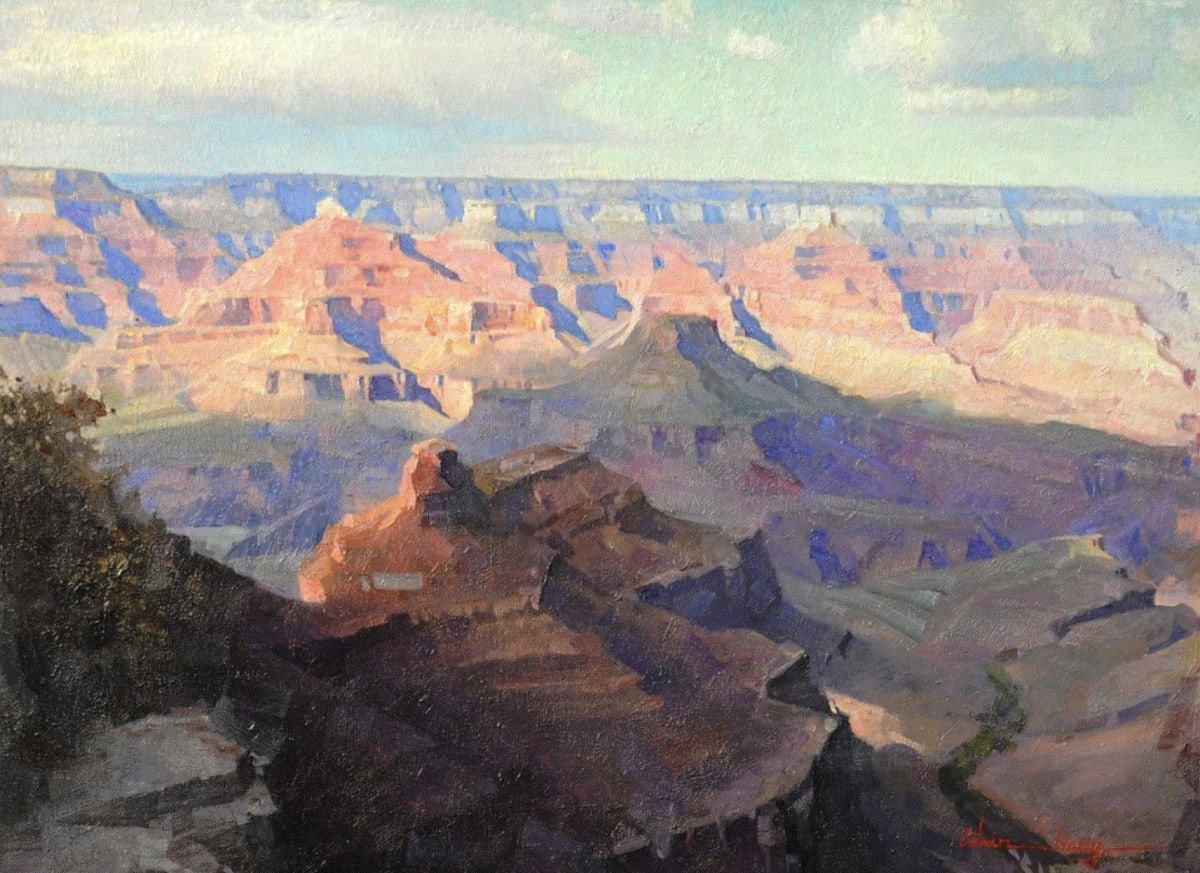 Landscape Painting in the Studio