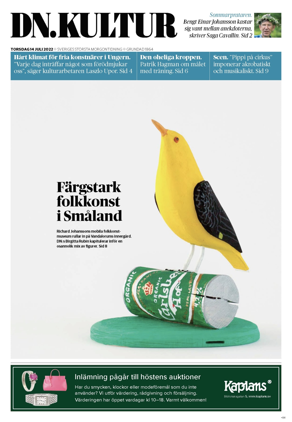 Review in Dagens Nyheter, Richard Johansson