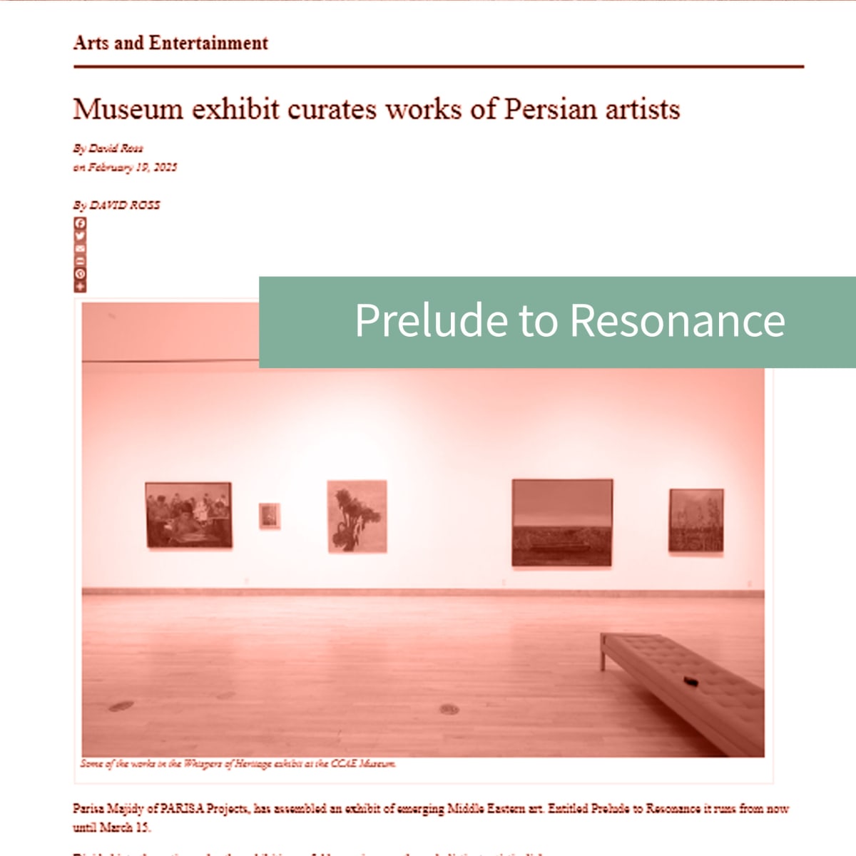 Museum exhibit curates works of Persian artists