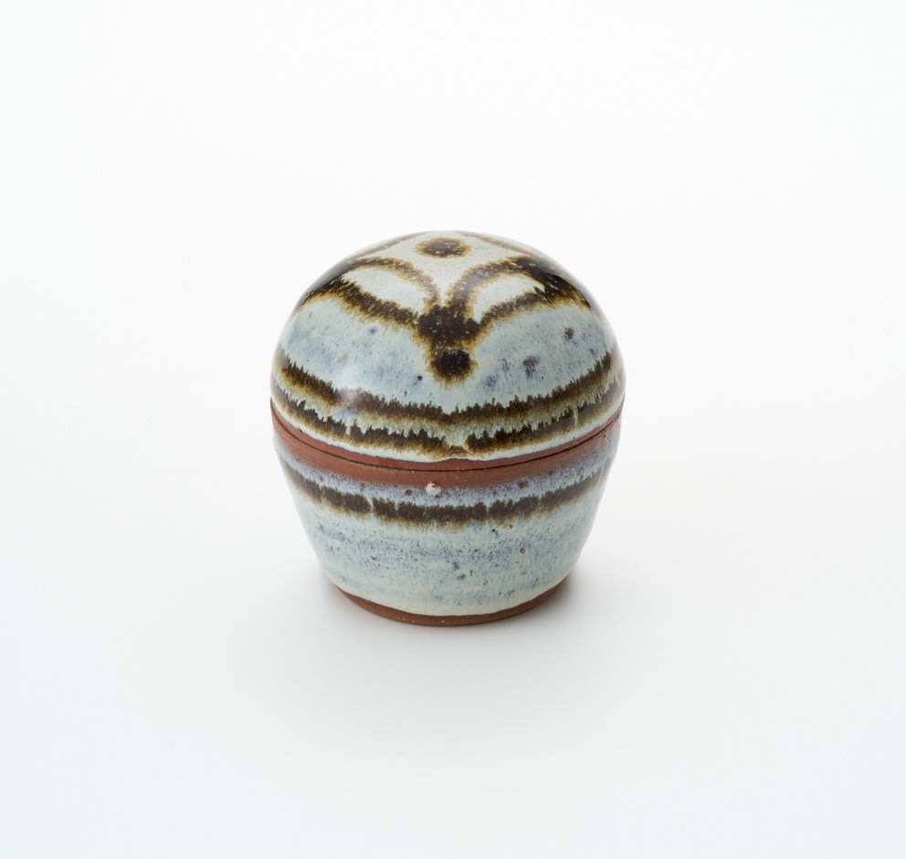 河井寛次郎作柿海鼠釉四方押皿 一品物 検森豊穣の土