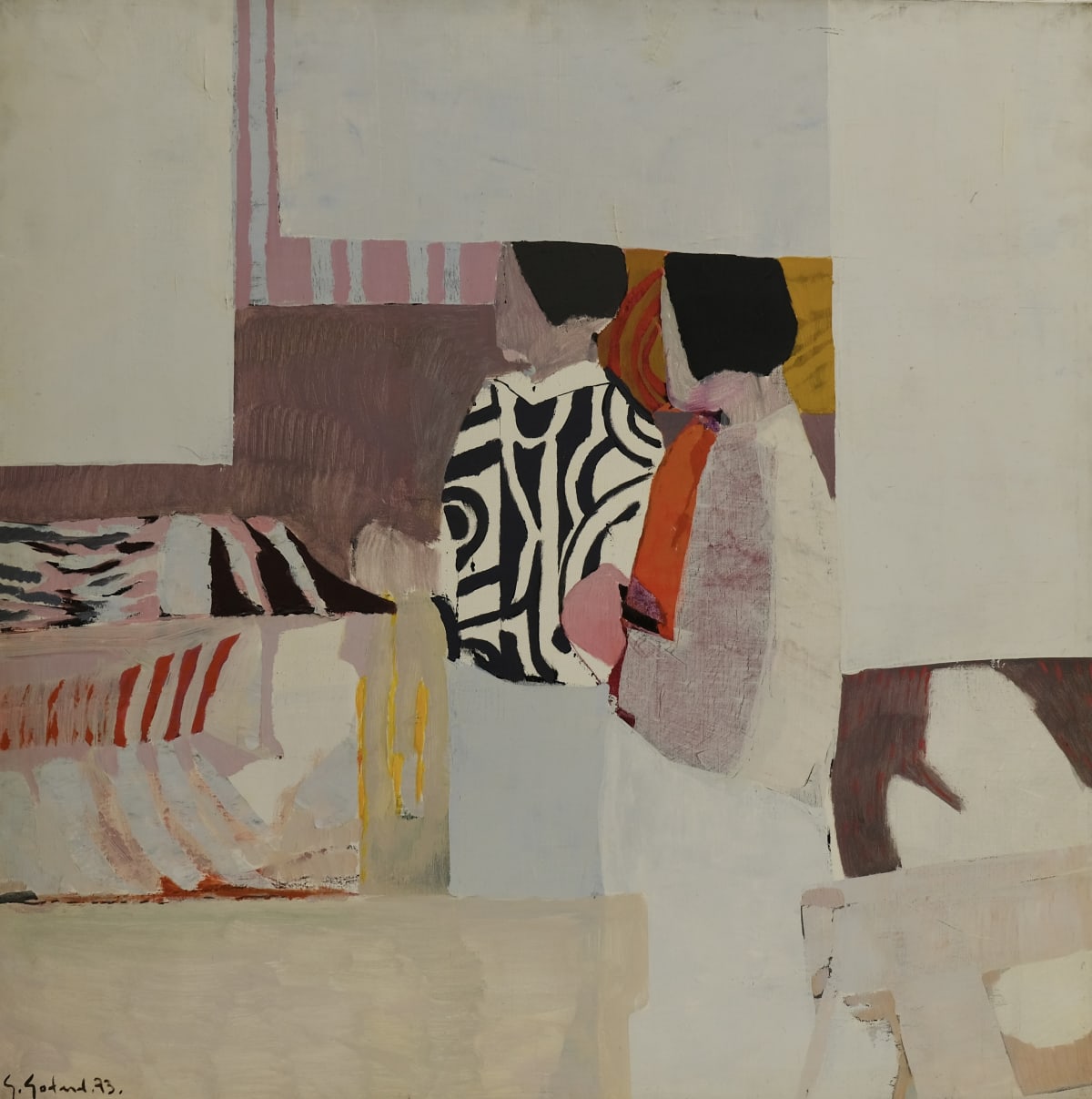 Gabriel Godard's figurative exploration of color and shapes, Laveuses