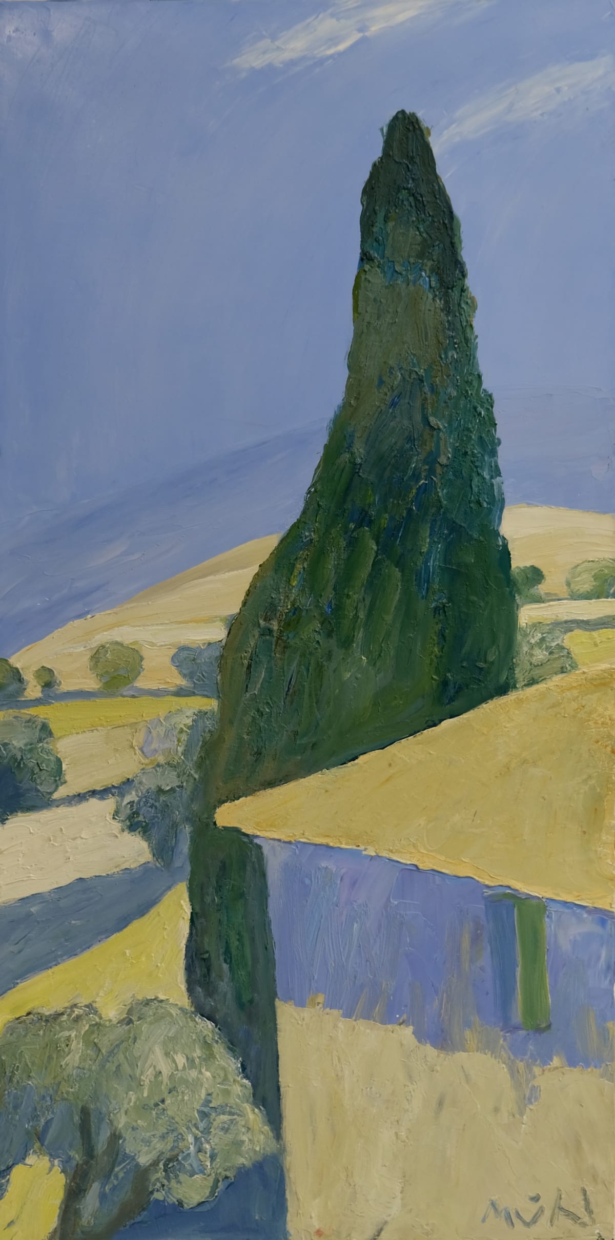 This classic Provence landscape painting by Roger Mühl has the feeling of a window to the South of France.