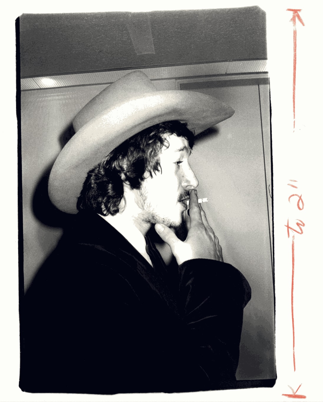 Andy Warhol, Man in a Cowboy Hat Smoking, 1970's. Silver gelatin print. 10 x 8 in. Courtesy of Hedges Projects.