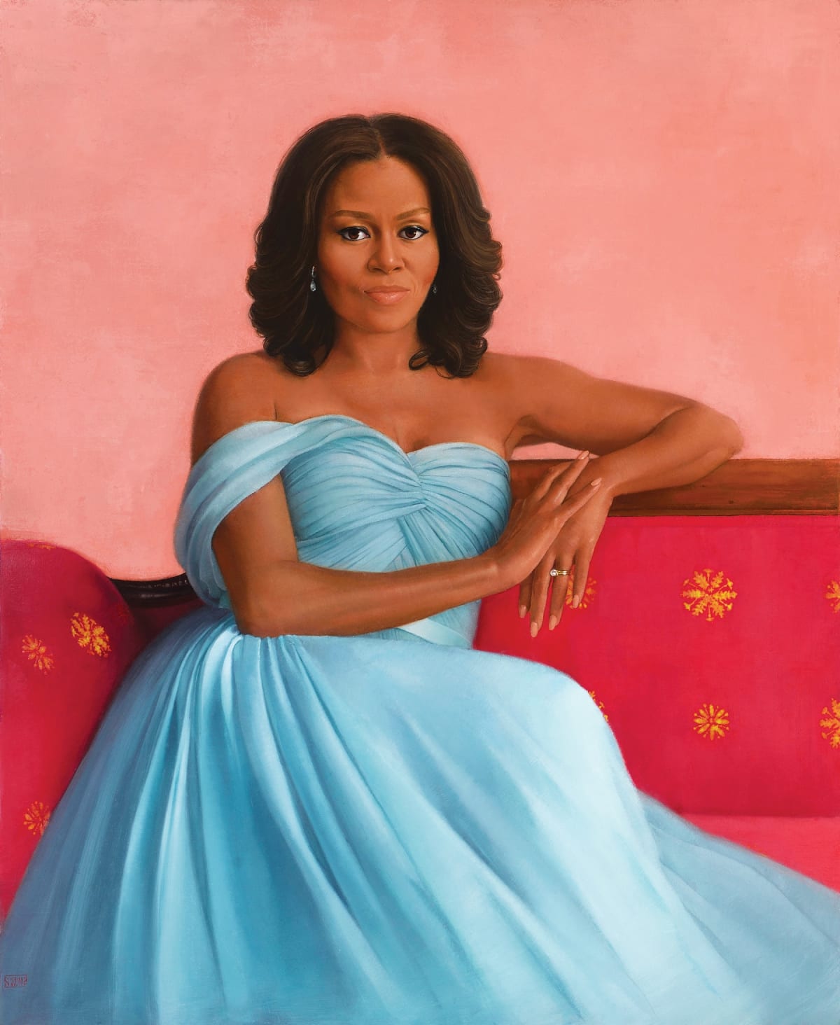 Sharon Sprung’s portrait of First Lady Michelle Obama unveiled at the White House