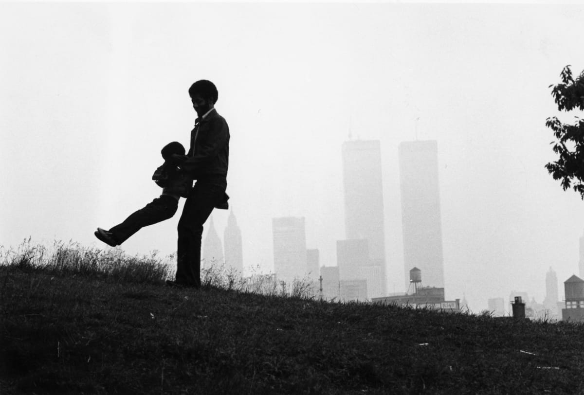 Father swinging son, Brooklyn, 1972