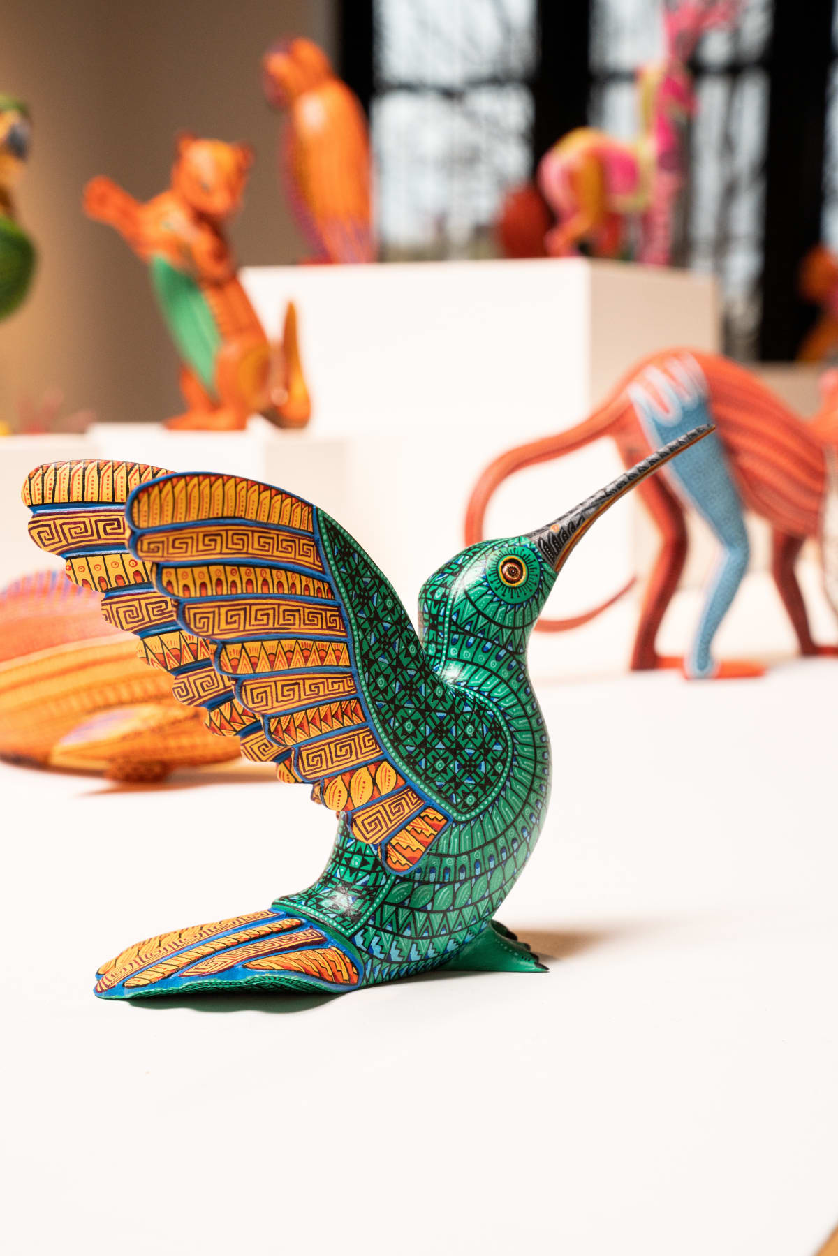'Vibrant Patterns Envelop Dozens of Mythical Animal Sculptures That Explore the Folk Art Traditions of Mexico'