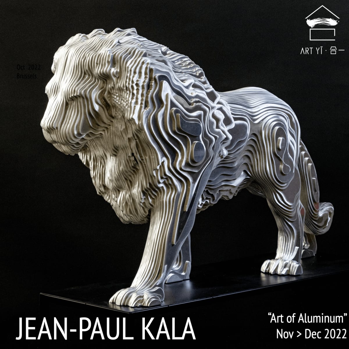Jean Paul kala lion animal sculpture contemporary art yi gallery brussels